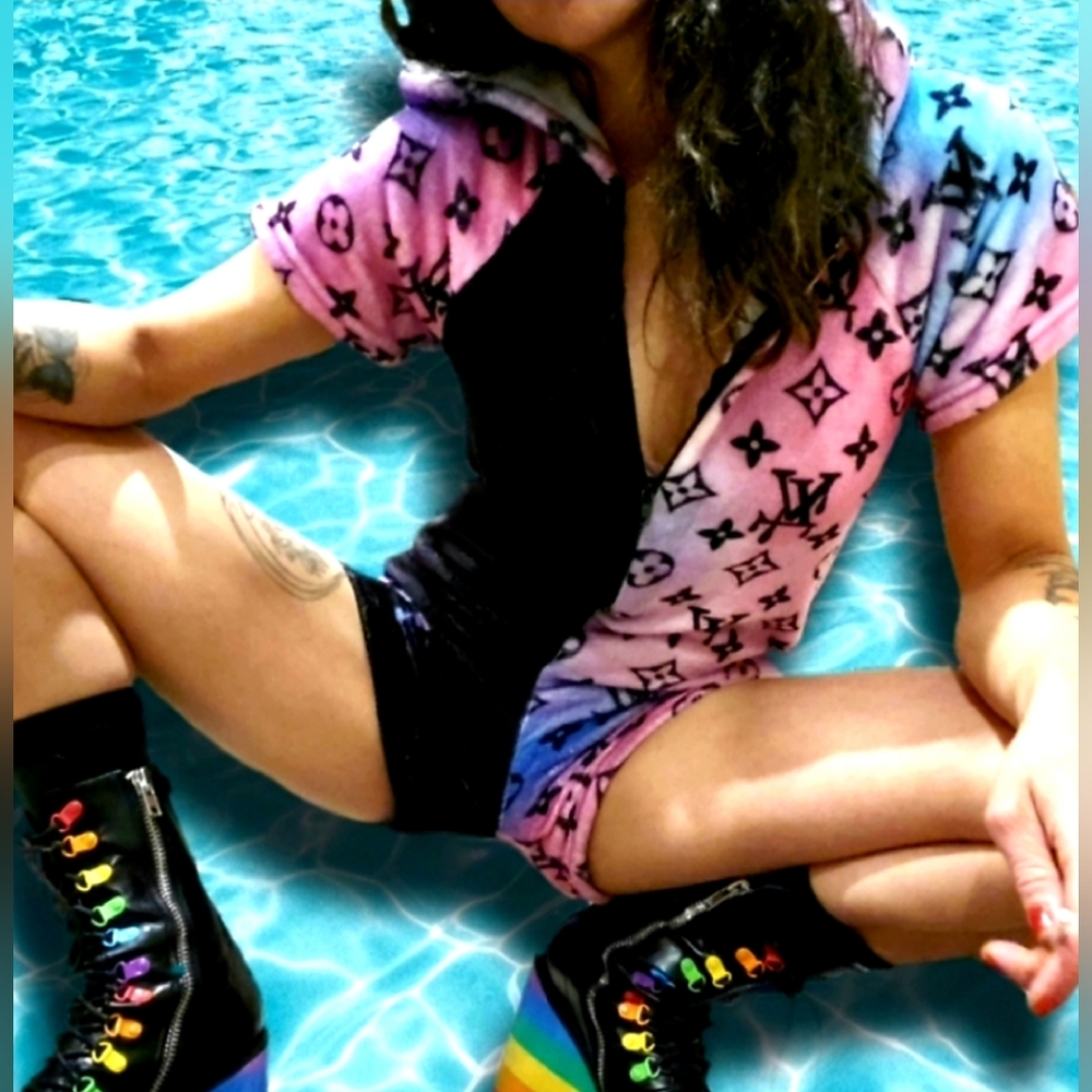 Louis Vuitton Monogram Colorblock Fleece Romper